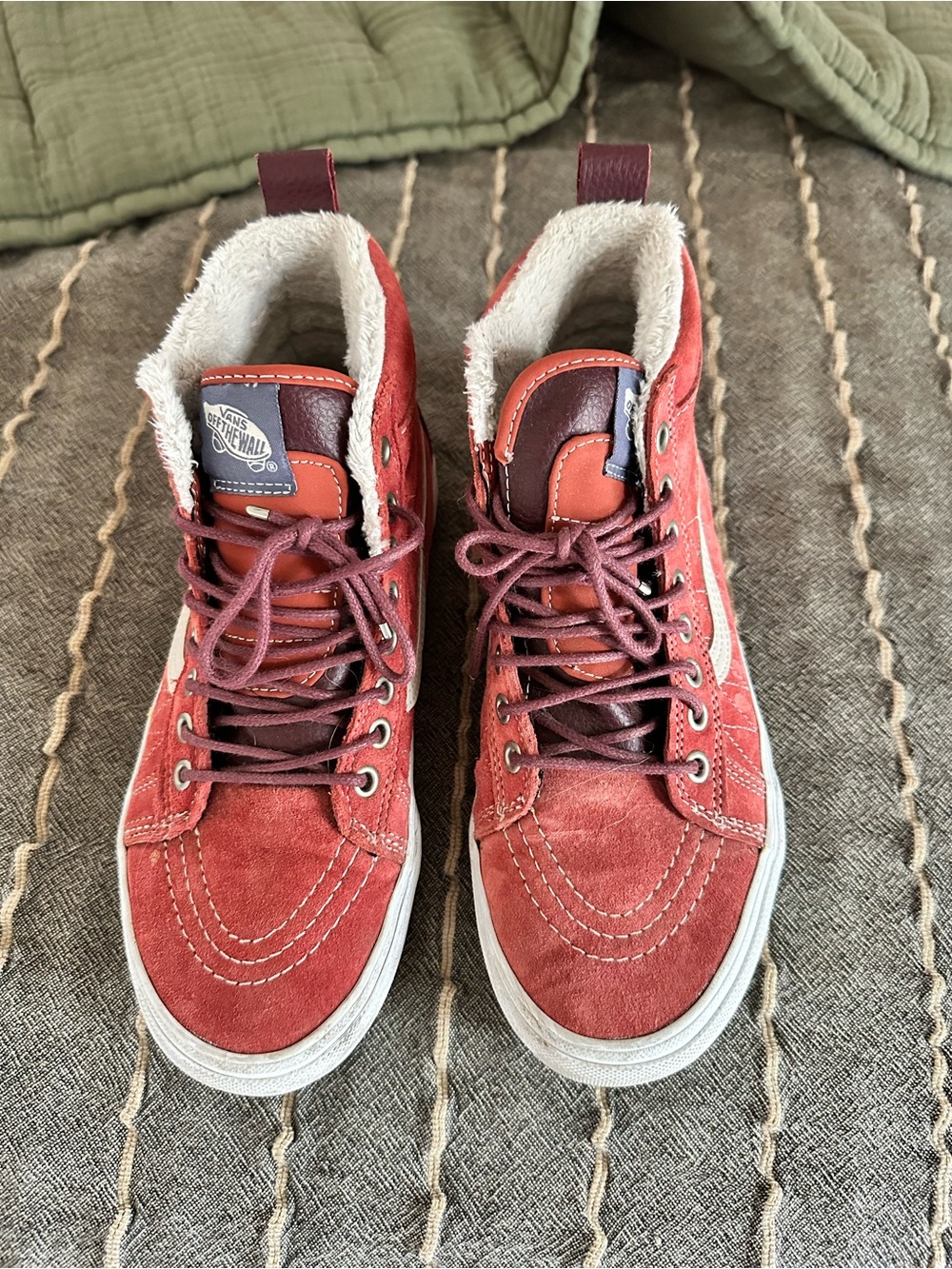 Vans Suede High-Top Sneakers with Faux Fur Lining